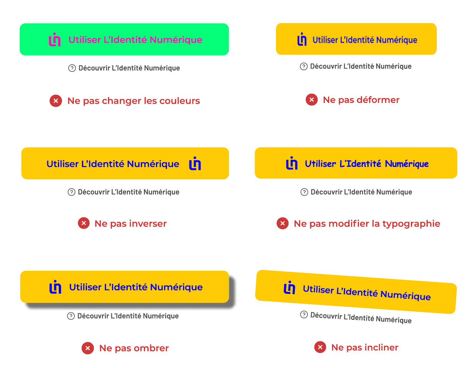 Bouton interdits Bouton interdits
